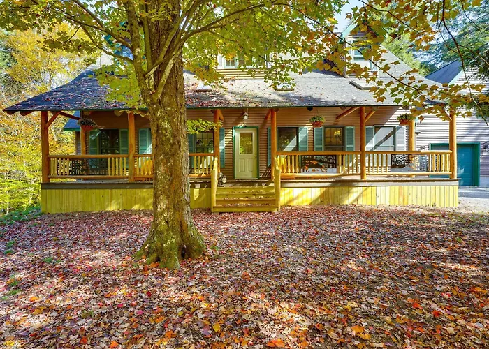 Private Deck & Fire Pit: Adirondack Family Home